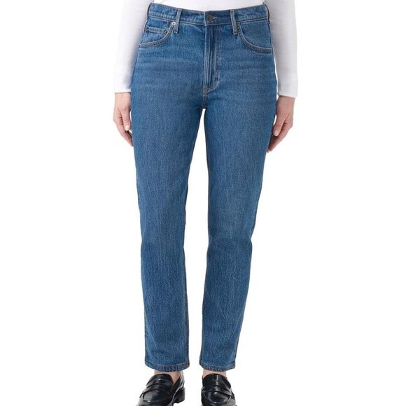 NWoT Kirkland Signature Women Hi-Rise Straight Jeans Blue Size 8-14 $60 10HL218 - Picture 1 of 4